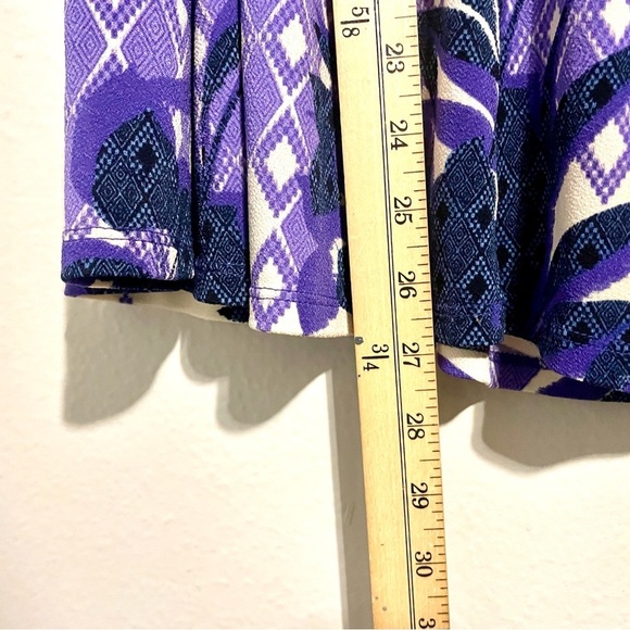 JACLYN SMITH FLORAL PURPLE MIDI SKIRT SUMMER SPRING OFFICE SIZE XXL - Picture 7 of 8